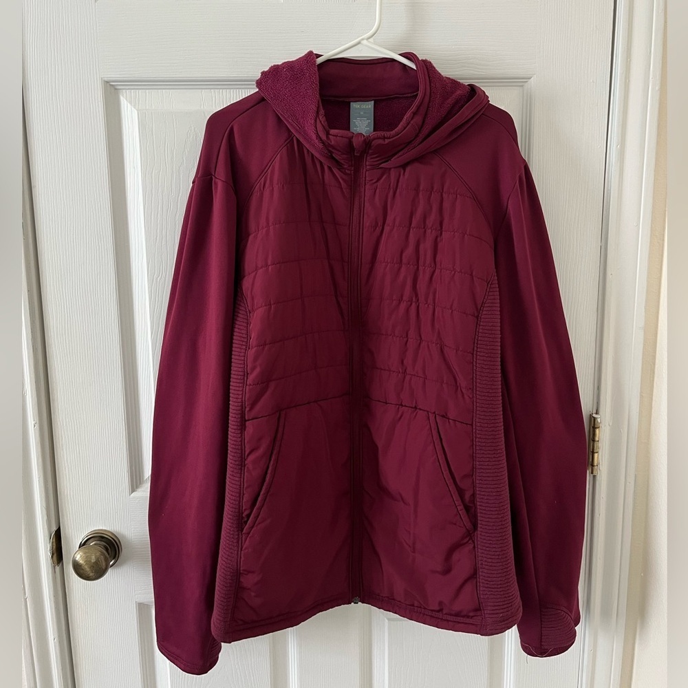 Tek Gear Burgundy Hooded Jacket